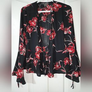 Red and black open front top